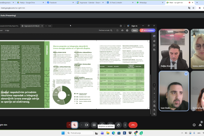 Dokumenti za jačanje obnovljivih izvora predstavljeni Ministarstvu gospodarstva