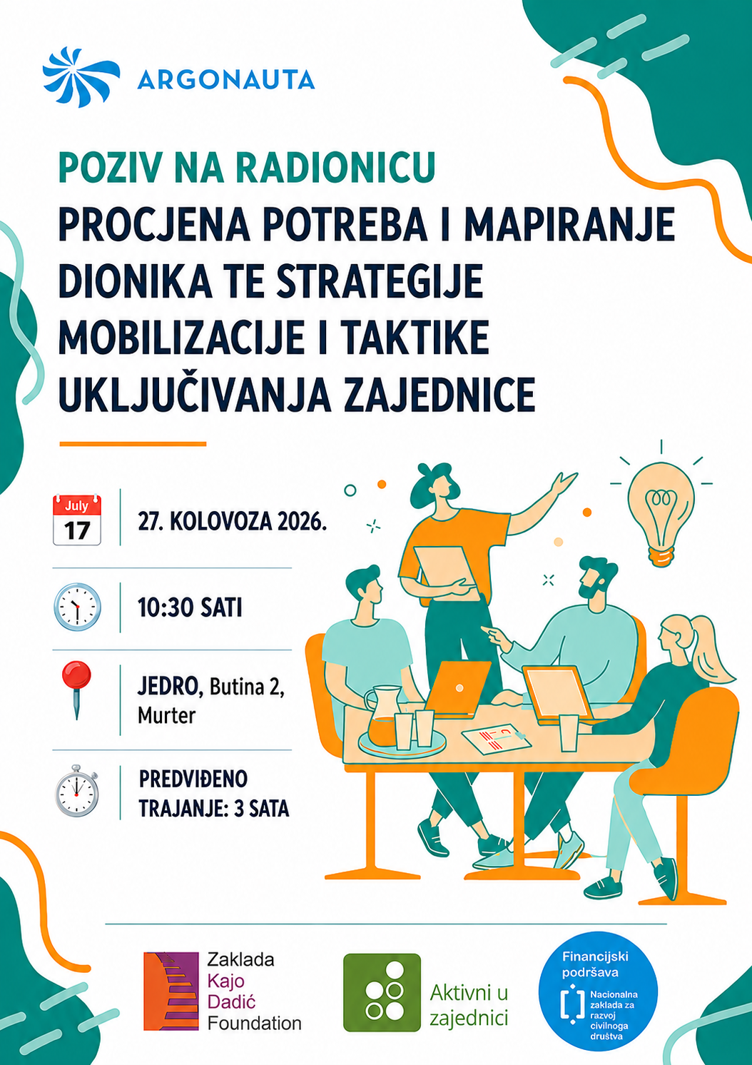 Poziv na edukativnu radionicu u Murteru